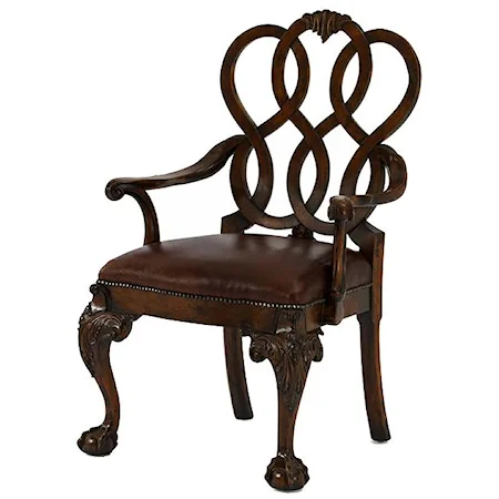 Detailed Adalia Arm Chair with Nail Head Trim